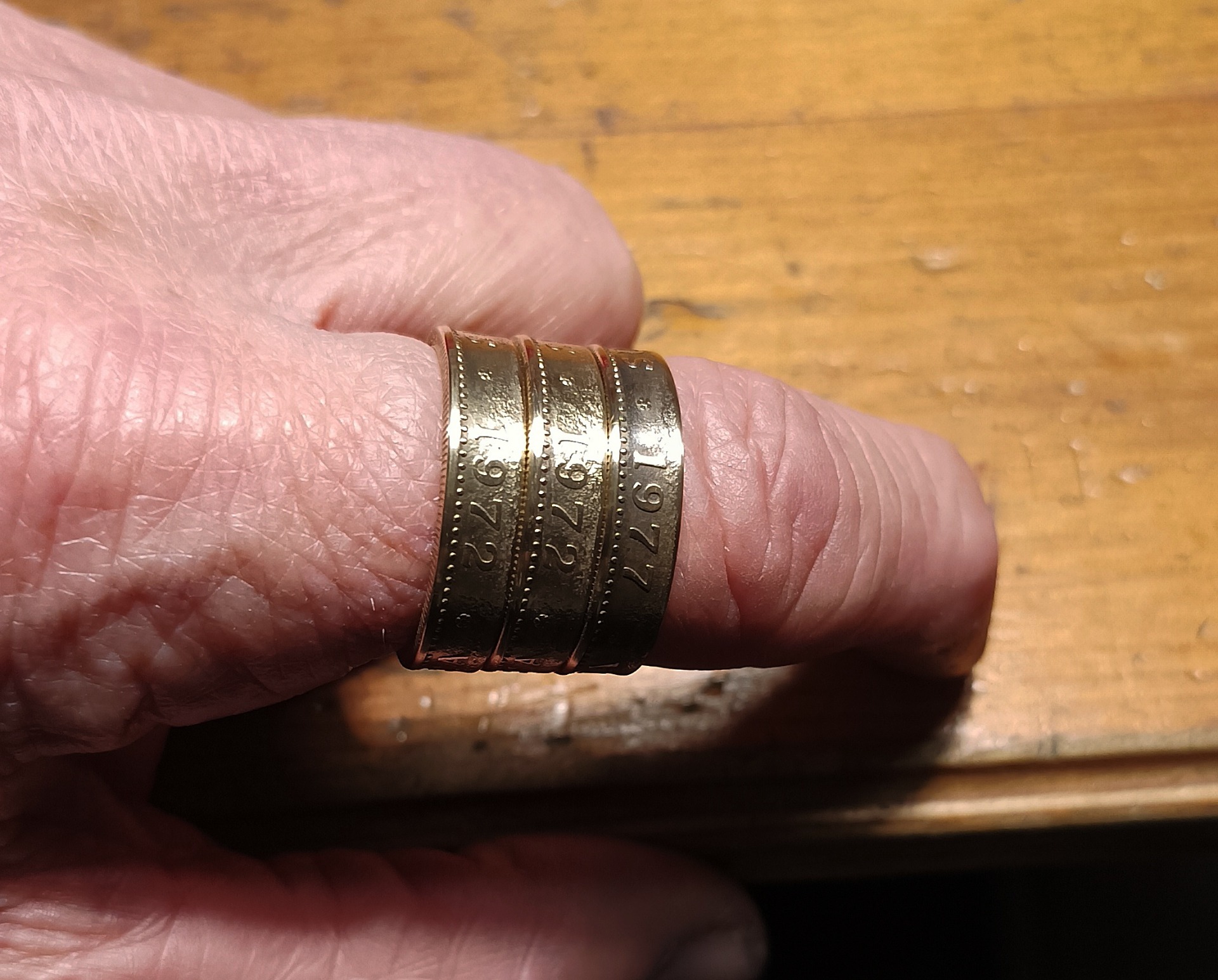 Vanhoista 50 Pennin Kolikoista Sormuksia/ 50€ kpl + Postikulut